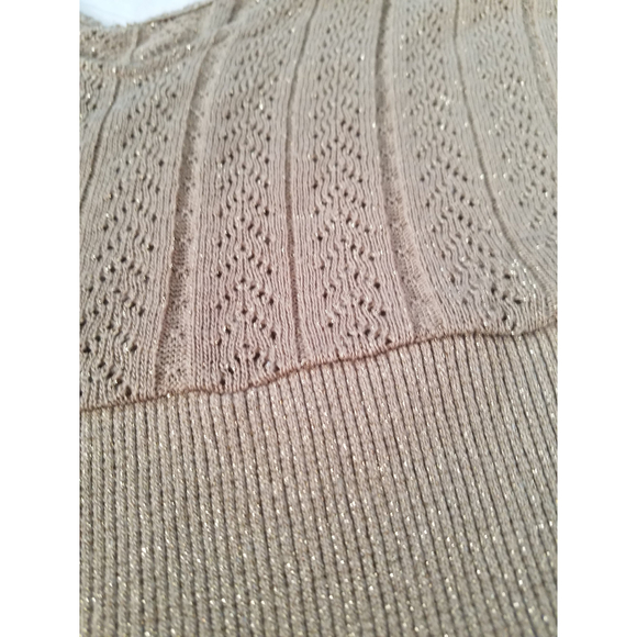 I.N. San Francisco CamelBrown Sz S Continuous Arm Bell Sleeve Smocked Bodice Top - Picture 10 of 10